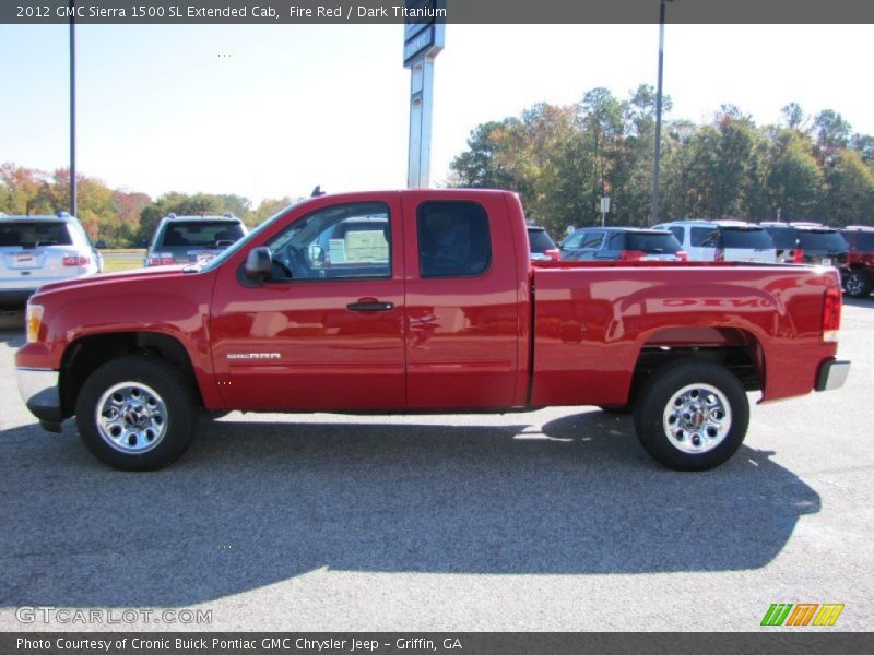 Fire Red / Dark Titanium 2012 GMC Sierra 1500 SL Extended Cab