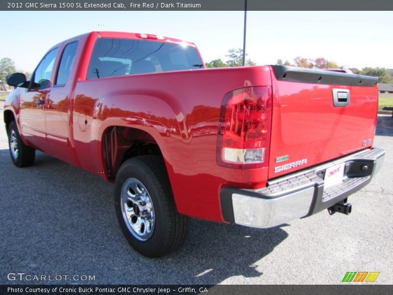 Fire Red / Dark Titanium 2012 GMC Sierra 1500 SL Extended Cab