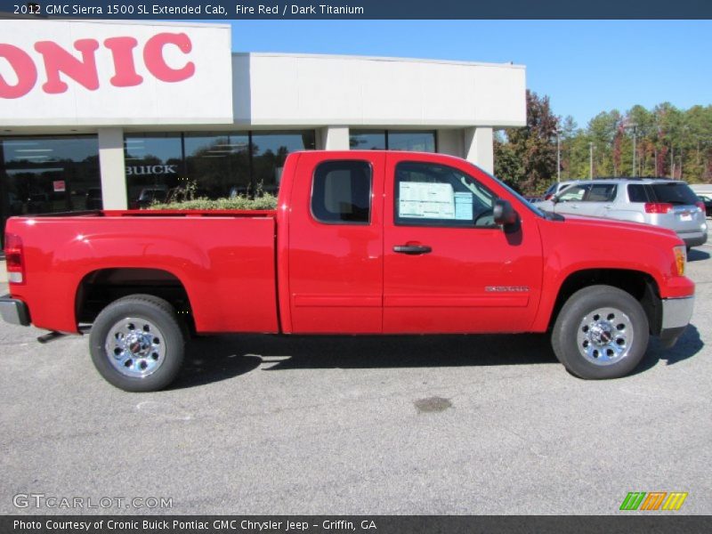 Fire Red / Dark Titanium 2012 GMC Sierra 1500 SL Extended Cab