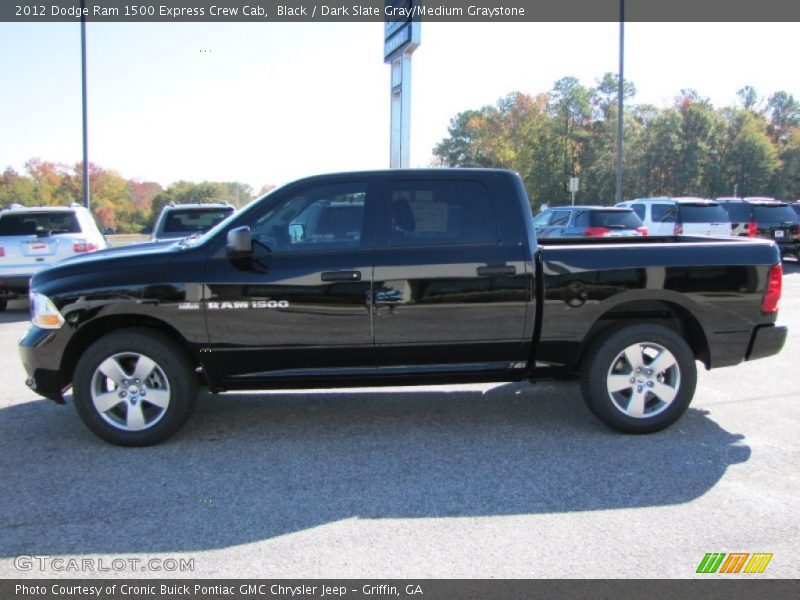 Black / Dark Slate Gray/Medium Graystone 2012 Dodge Ram 1500 Express Crew Cab