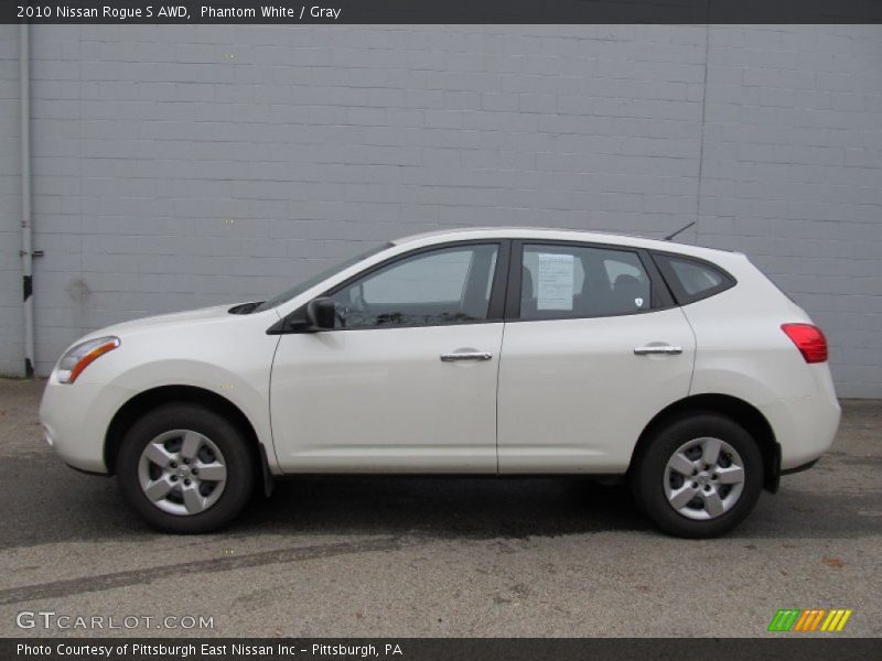 Phantom White / Gray 2010 Nissan Rogue S AWD
