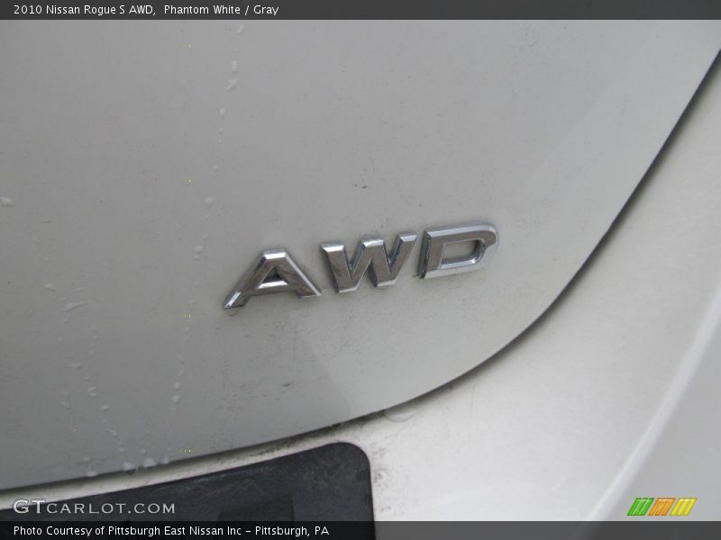 Phantom White / Gray 2010 Nissan Rogue S AWD