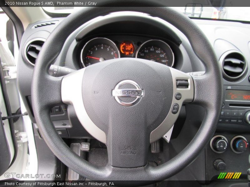 Phantom White / Gray 2010 Nissan Rogue S AWD