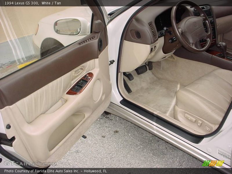 White / Tan 1994 Lexus GS 300