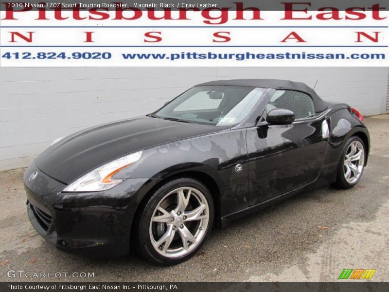 Magnetic Black / Gray Leather 2010 Nissan 370Z Sport Touring Roadster