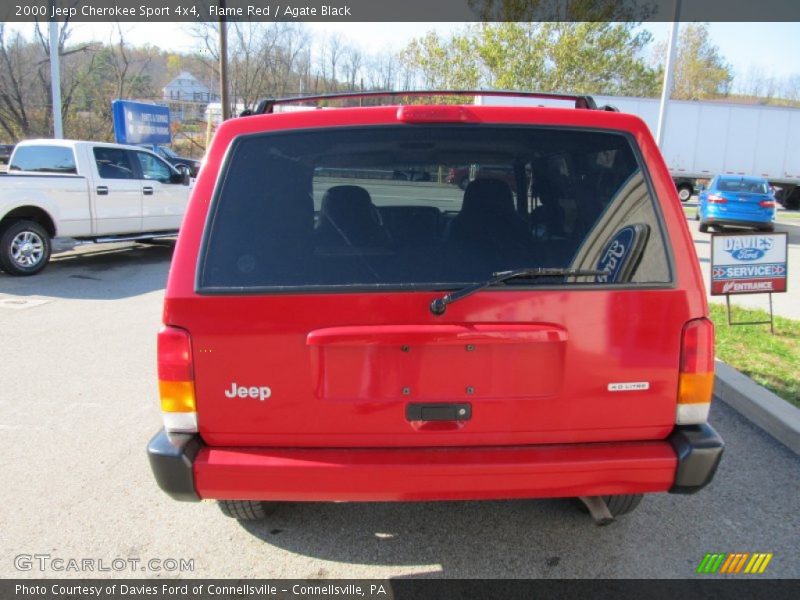 Flame Red / Agate Black 2000 Jeep Cherokee Sport 4x4