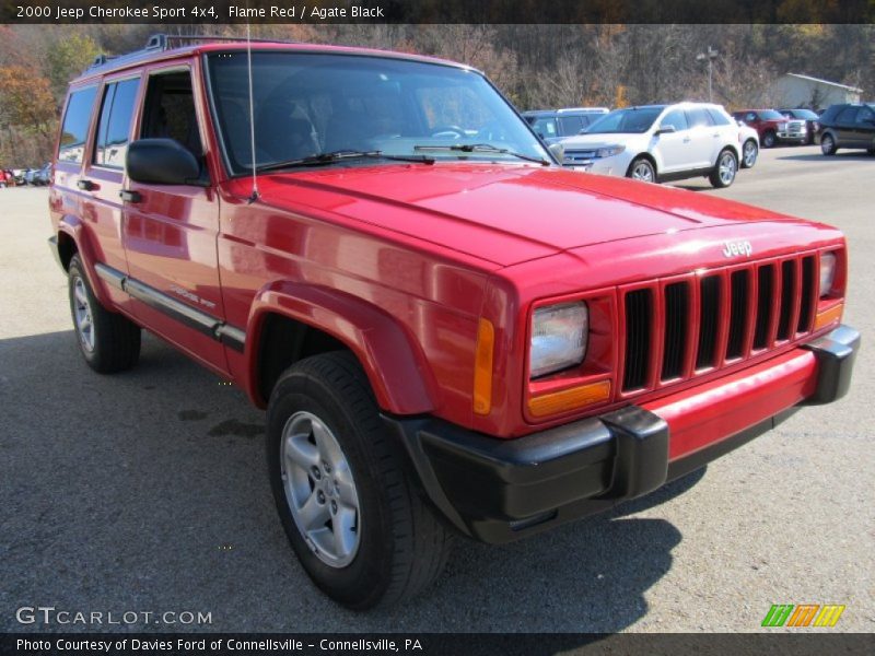 Flame Red / Agate Black 2000 Jeep Cherokee Sport 4x4