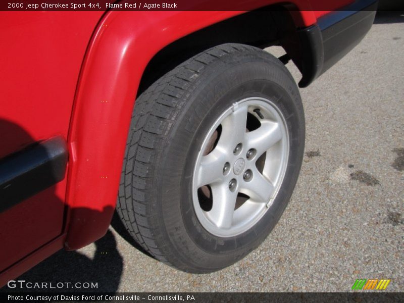 Flame Red / Agate Black 2000 Jeep Cherokee Sport 4x4