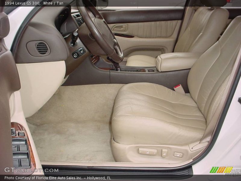 White / Tan 1994 Lexus GS 300
