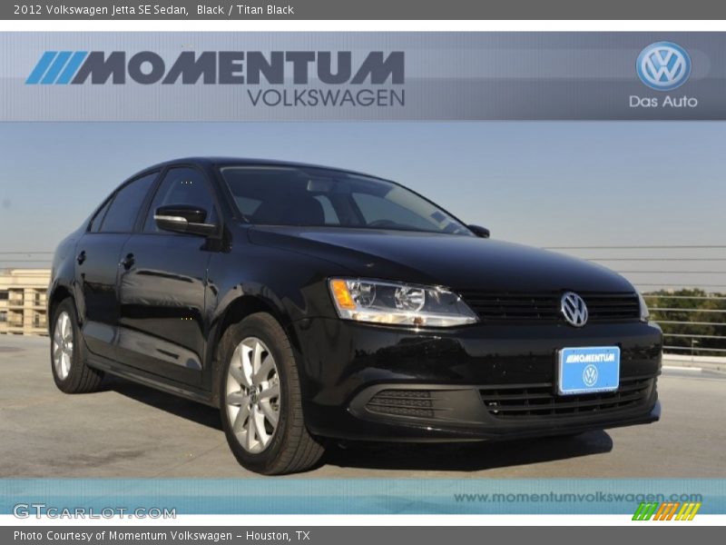 Black / Titan Black 2012 Volkswagen Jetta SE Sedan