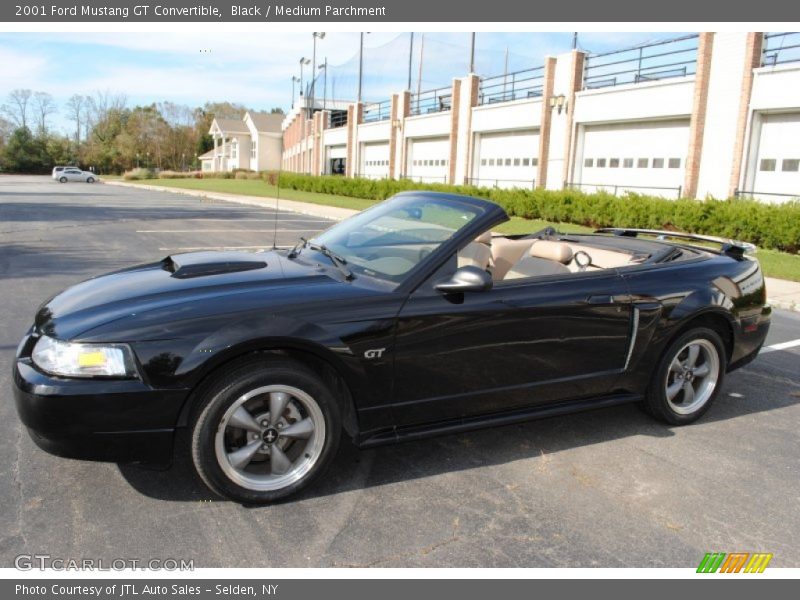 Black / Medium Parchment 2001 Ford Mustang GT Convertible