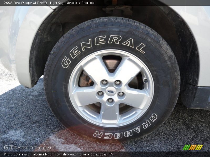 Light Sage Metallic / Charcoal 2008 Ford Escape XLT 4WD