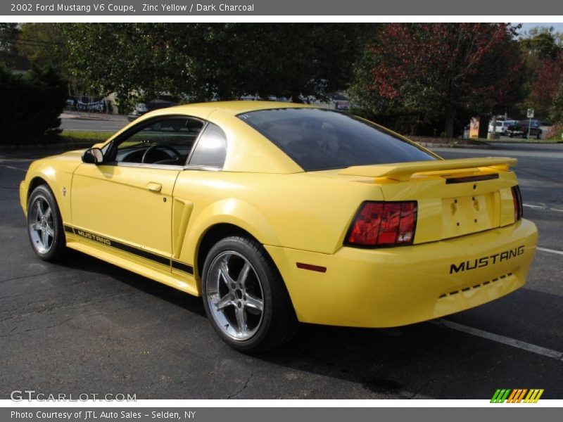 Zinc Yellow / Dark Charcoal 2002 Ford Mustang V6 Coupe