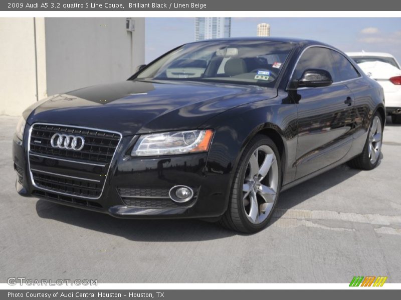 Brilliant Black / Linen Beige 2009 Audi A5 3.2 quattro S Line Coupe