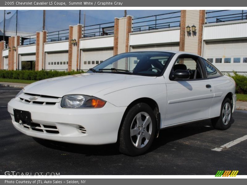 Summit White / Graphite Gray 2005 Chevrolet Cavalier LS Coupe