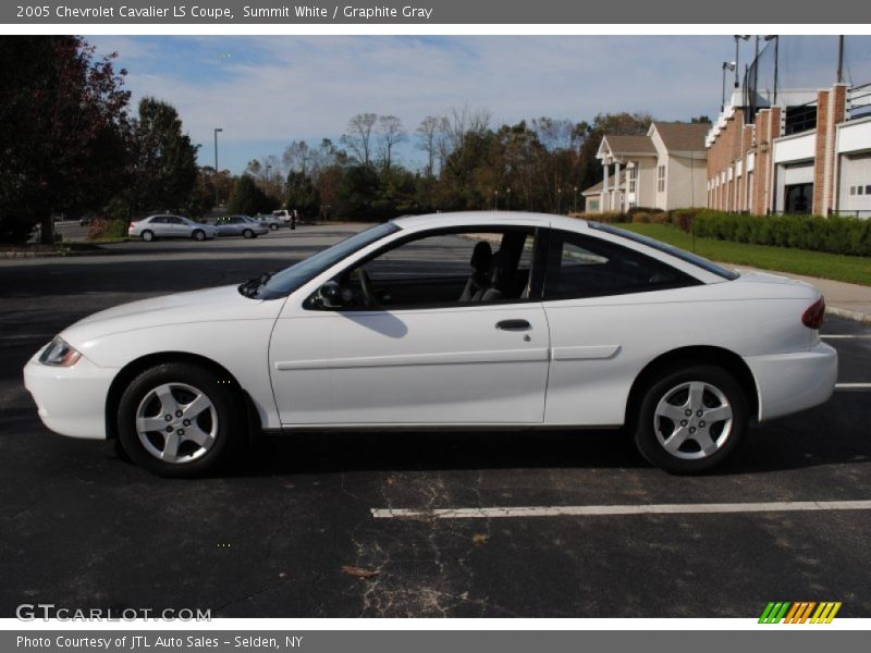 Summit White / Graphite Gray 2005 Chevrolet Cavalier LS Coupe