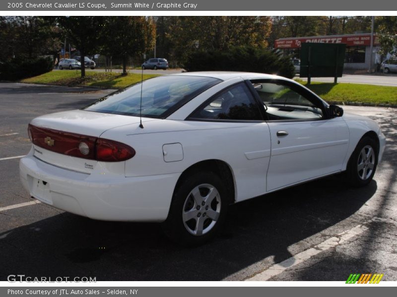 Summit White / Graphite Gray 2005 Chevrolet Cavalier LS Coupe