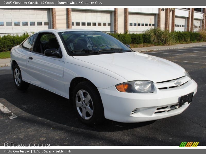 Summit White / Graphite Gray 2005 Chevrolet Cavalier LS Coupe