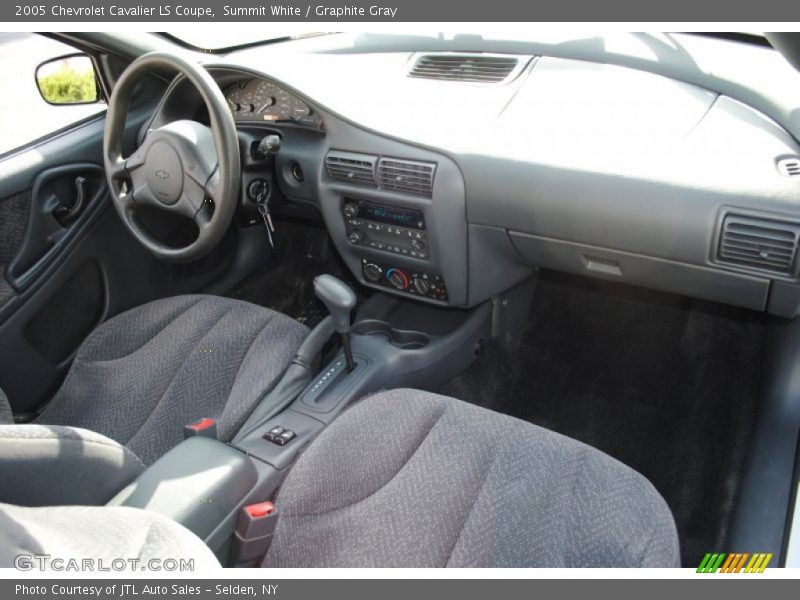 Summit White / Graphite Gray 2005 Chevrolet Cavalier LS Coupe