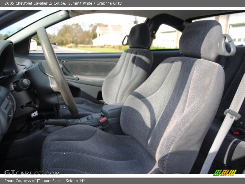 Summit White / Graphite Gray 2005 Chevrolet Cavalier LS Coupe