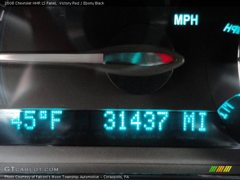 Victory Red / Ebony Black 2008 Chevrolet HHR LS Panel