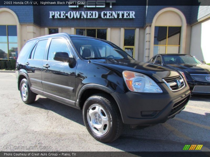 Nighthawk Black Pearl / Gray 2003 Honda CR-V LX