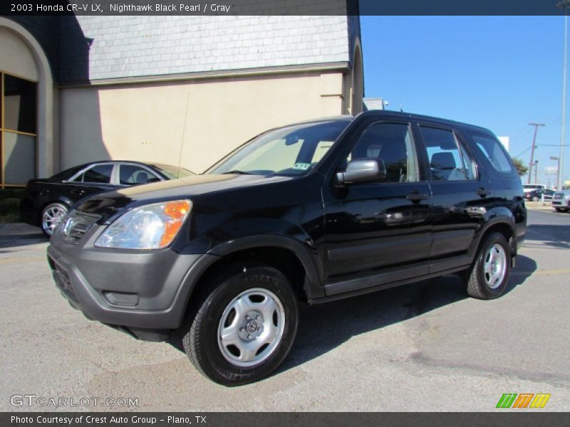 Nighthawk Black Pearl / Gray 2003 Honda CR-V LX