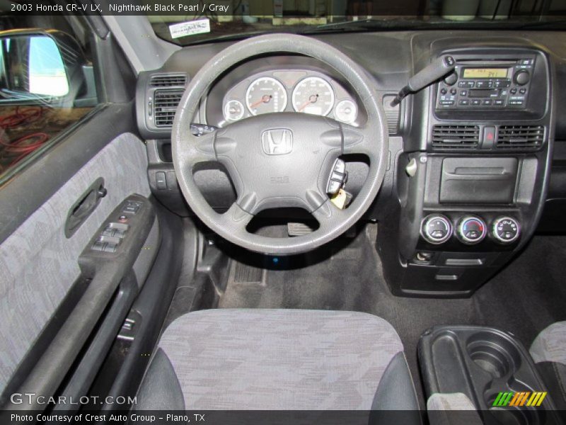 Nighthawk Black Pearl / Gray 2003 Honda CR-V LX