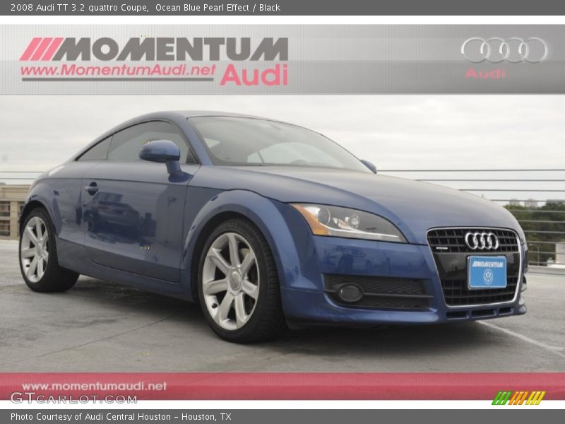 Ocean Blue Pearl Effect / Black 2008 Audi TT 3.2 quattro Coupe