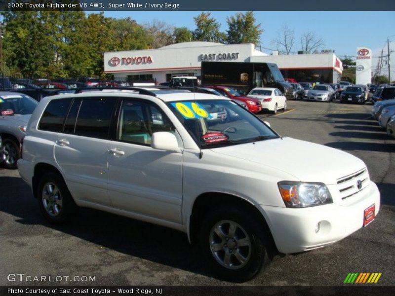 Super White / Ivory Beige 2006 Toyota Highlander V6 4WD