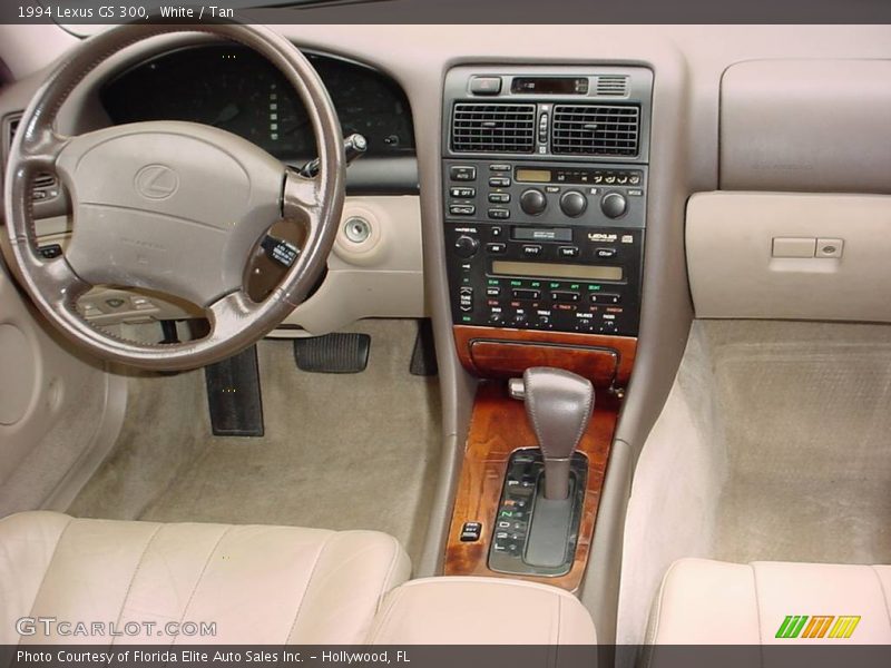 White / Tan 1994 Lexus GS 300