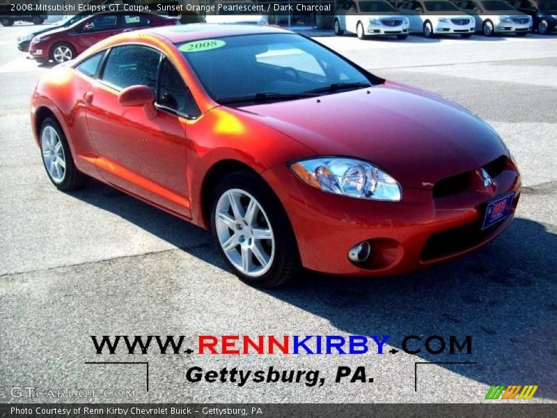 Sunset Orange Pearlescent / Dark Charcoal 2008 Mitsubishi Eclipse GT Coupe
