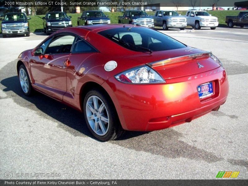 Sunset Orange Pearlescent / Dark Charcoal 2008 Mitsubishi Eclipse GT Coupe