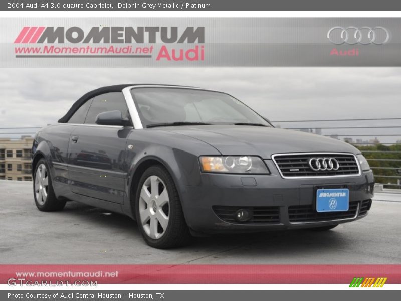 Dolphin Grey Metallic / Platinum 2004 Audi A4 3.0 quattro Cabriolet