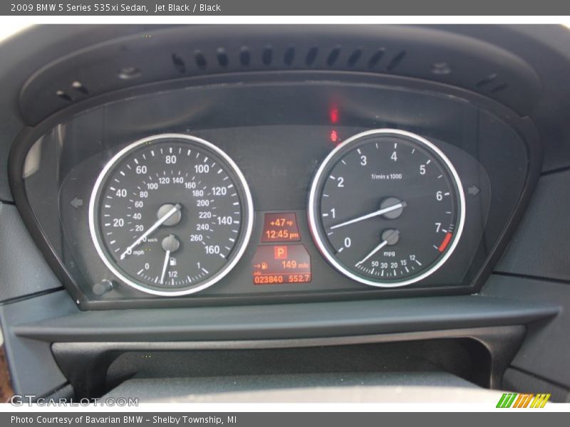 Jet Black / Black 2009 BMW 5 Series 535xi Sedan