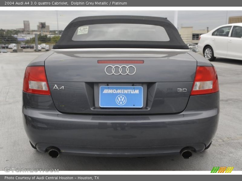 Dolphin Grey Metallic / Platinum 2004 Audi A4 3.0 quattro Cabriolet