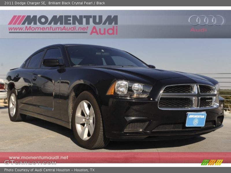 Brilliant Black Crystal Pearl / Black 2011 Dodge Charger SE