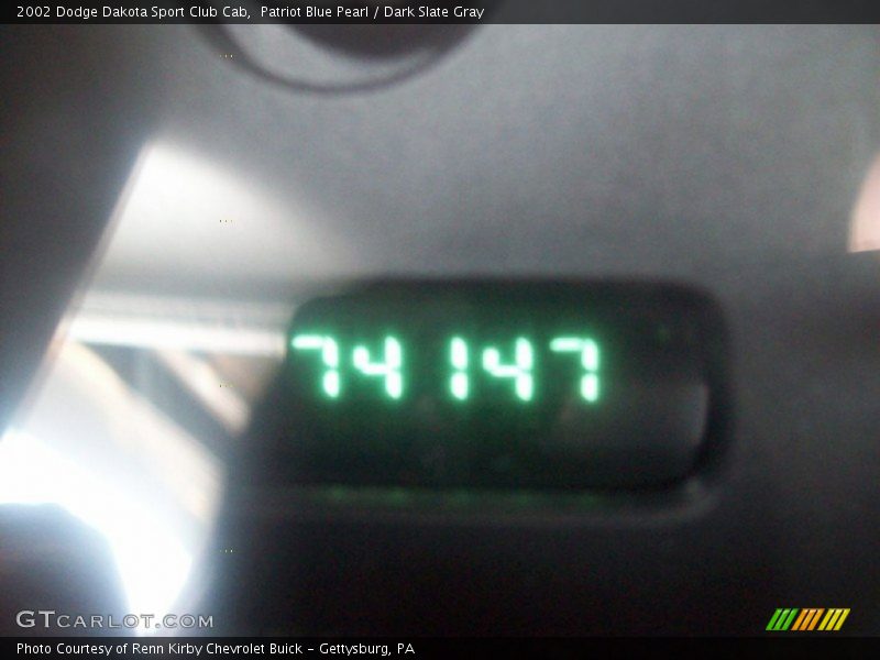 Patriot Blue Pearl / Dark Slate Gray 2002 Dodge Dakota Sport Club Cab