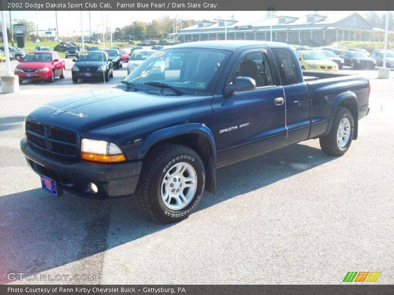 Patriot Blue Pearl / Dark Slate Gray 2002 Dodge Dakota Sport Club Cab