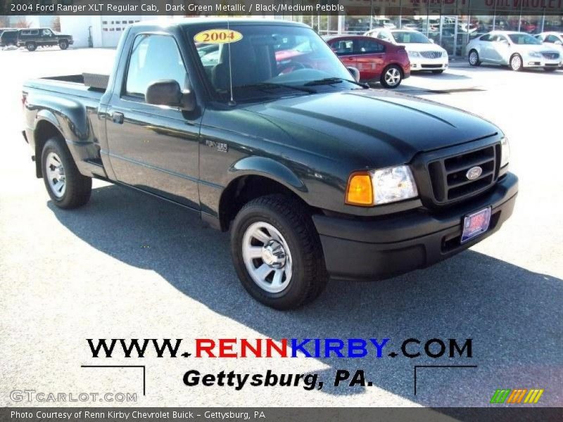 Dark Green Metallic / Black/Medium Pebble 2004 Ford Ranger XLT Regular Cab
