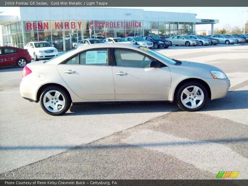 Gold Mist Metallic / Light Taupe 2009 Pontiac G6 Sedan
