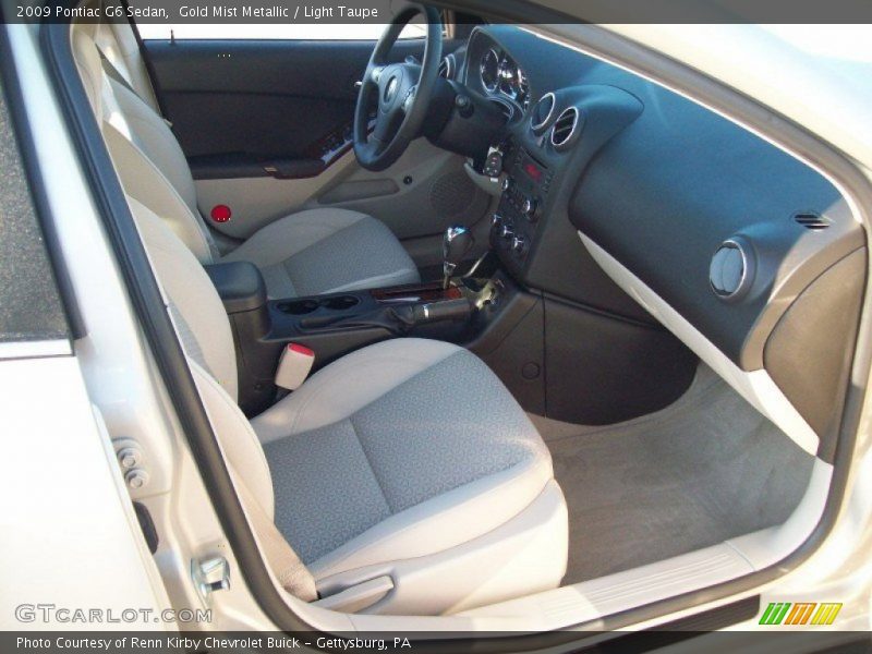 Gold Mist Metallic / Light Taupe 2009 Pontiac G6 Sedan