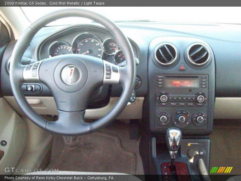 Gold Mist Metallic / Light Taupe 2009 Pontiac G6 Sedan