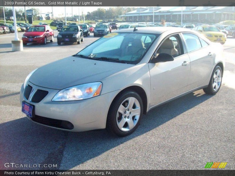 Gold Mist Metallic / Light Taupe 2009 Pontiac G6 Sedan