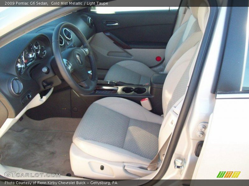 Gold Mist Metallic / Light Taupe 2009 Pontiac G6 Sedan