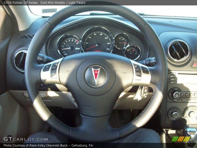 Gold Mist Metallic / Light Taupe 2009 Pontiac G6 Sedan