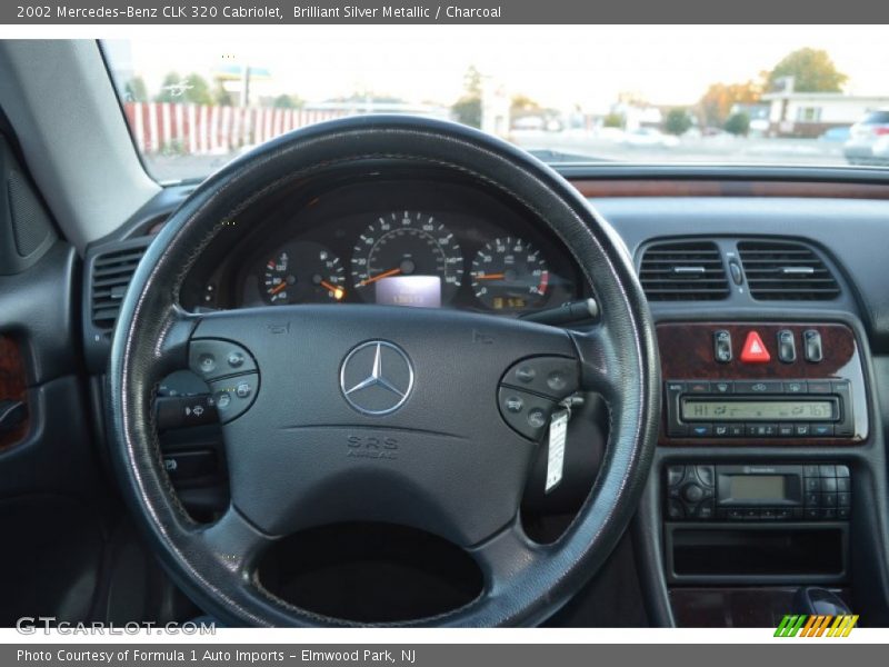 Brilliant Silver Metallic / Charcoal 2002 Mercedes-Benz CLK 320 Cabriolet