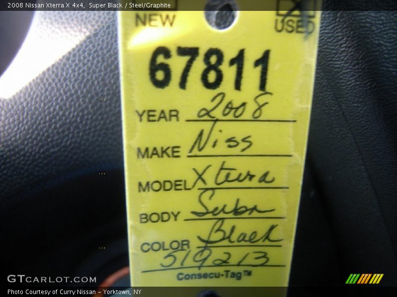 Super Black / Steel/Graphite 2008 Nissan Xterra X 4x4