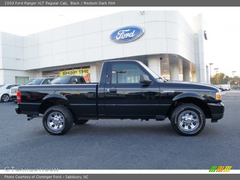 Black / Medium Dark Flint 2009 Ford Ranger XLT Regular Cab