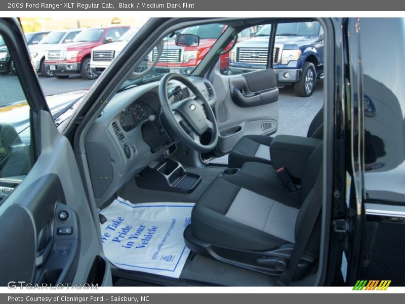 Black / Medium Dark Flint 2009 Ford Ranger XLT Regular Cab